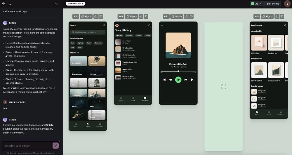Google Stitch UI 设计平台